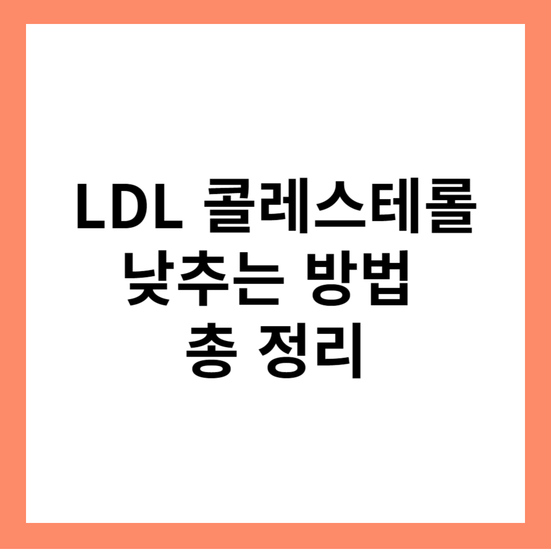 콜레스테롤 낮추는 방법 총 정리 MAGAZINE