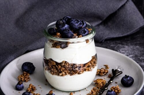 blueberries, muesli, breakfast