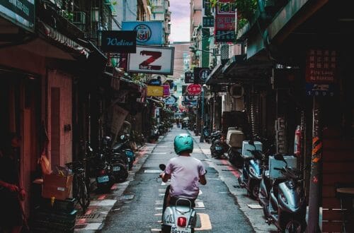 alley, motorcycle, taipei