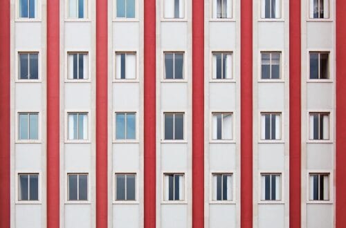 architecture, building, apartment, windows, condominium, symmetry, red
